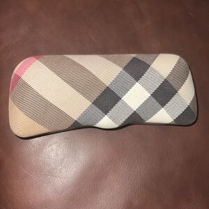 Burberry Plaid Glasses Case - Beige and Black